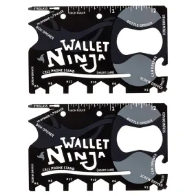 2-Pack: Wallet Ninja 18-in-1 Credit Card Sized Multi-tool