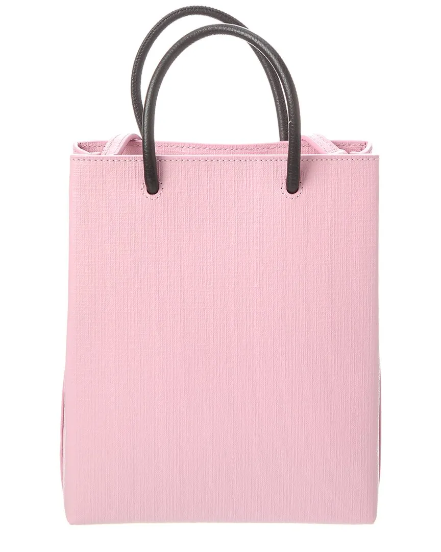 Balenciaga Logo-Print Leather Tote