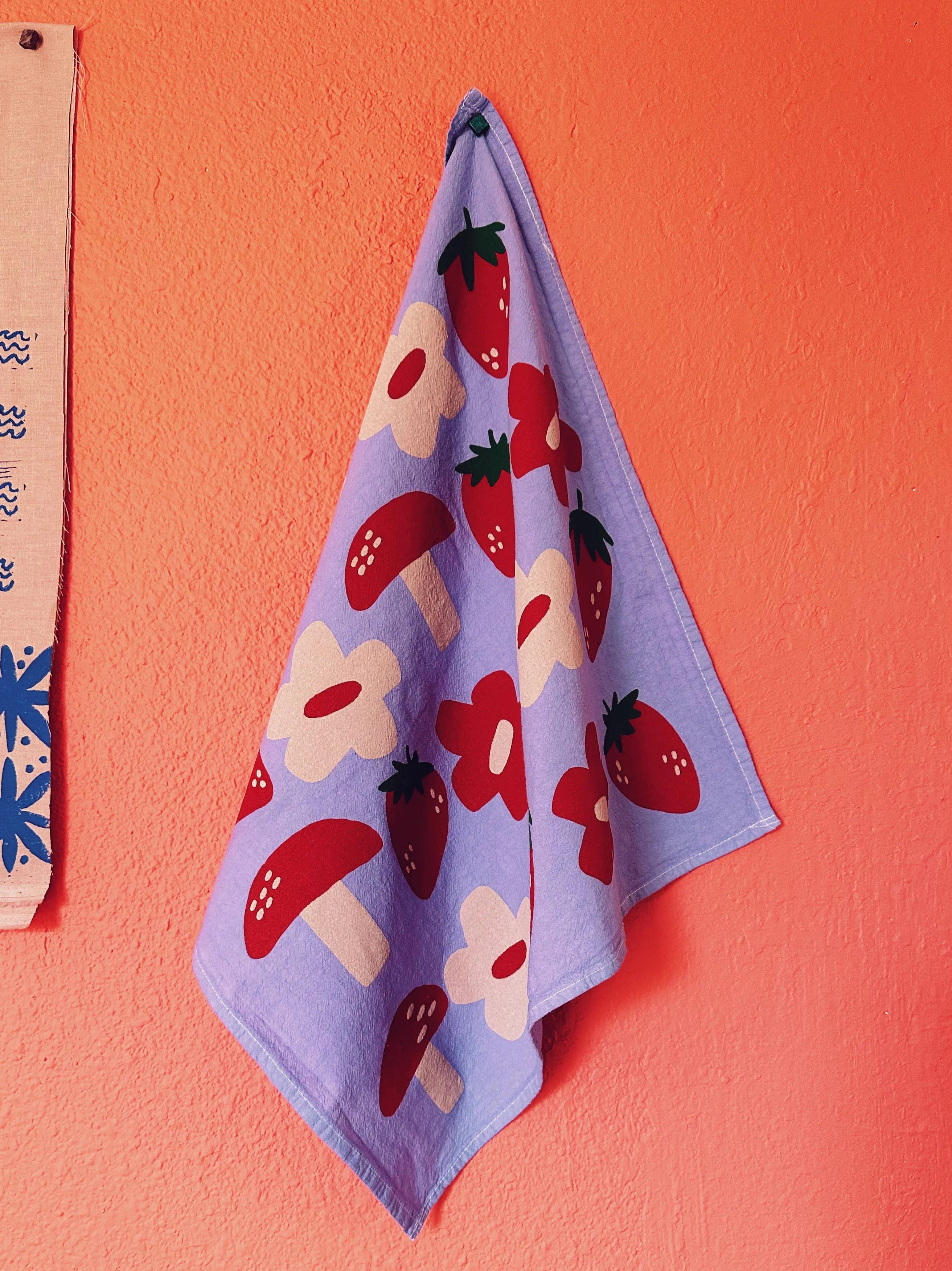 Berry Shroom Purple Tea Towel