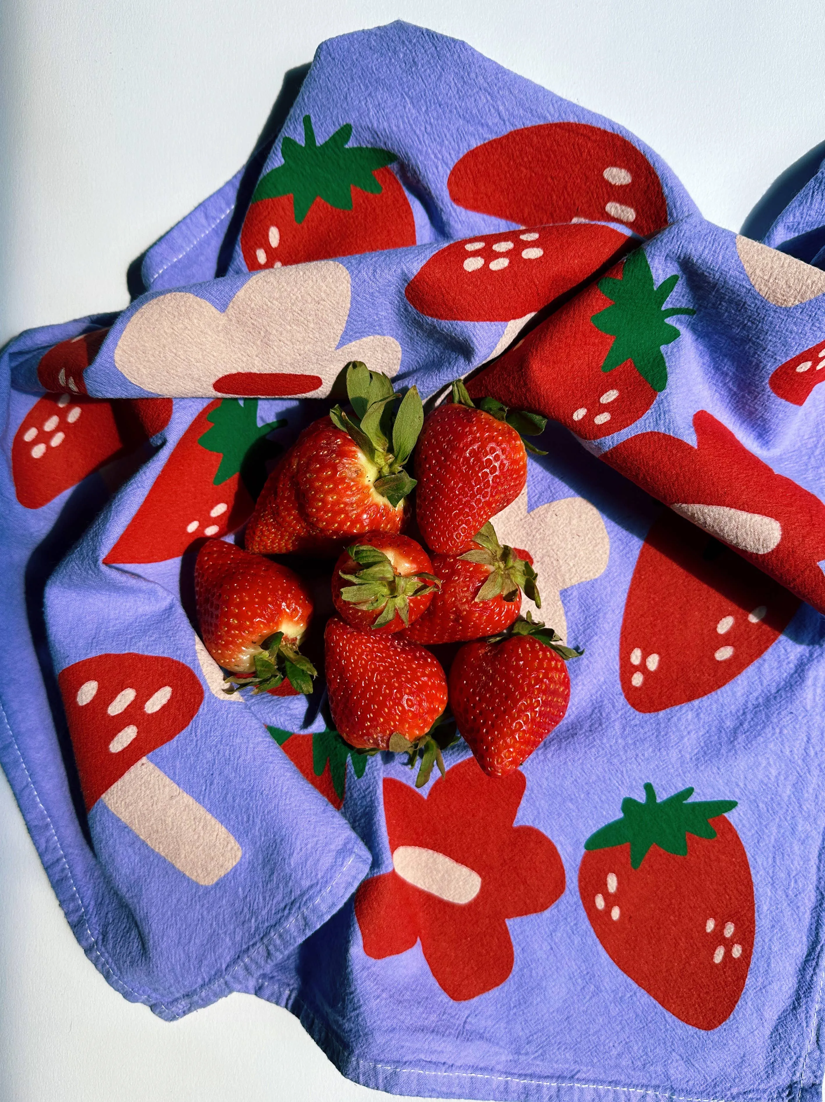 Berry Shroom Purple Tea Towel