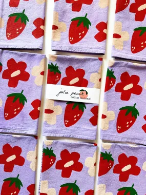 Berry Shroom Purple Tea Towel
