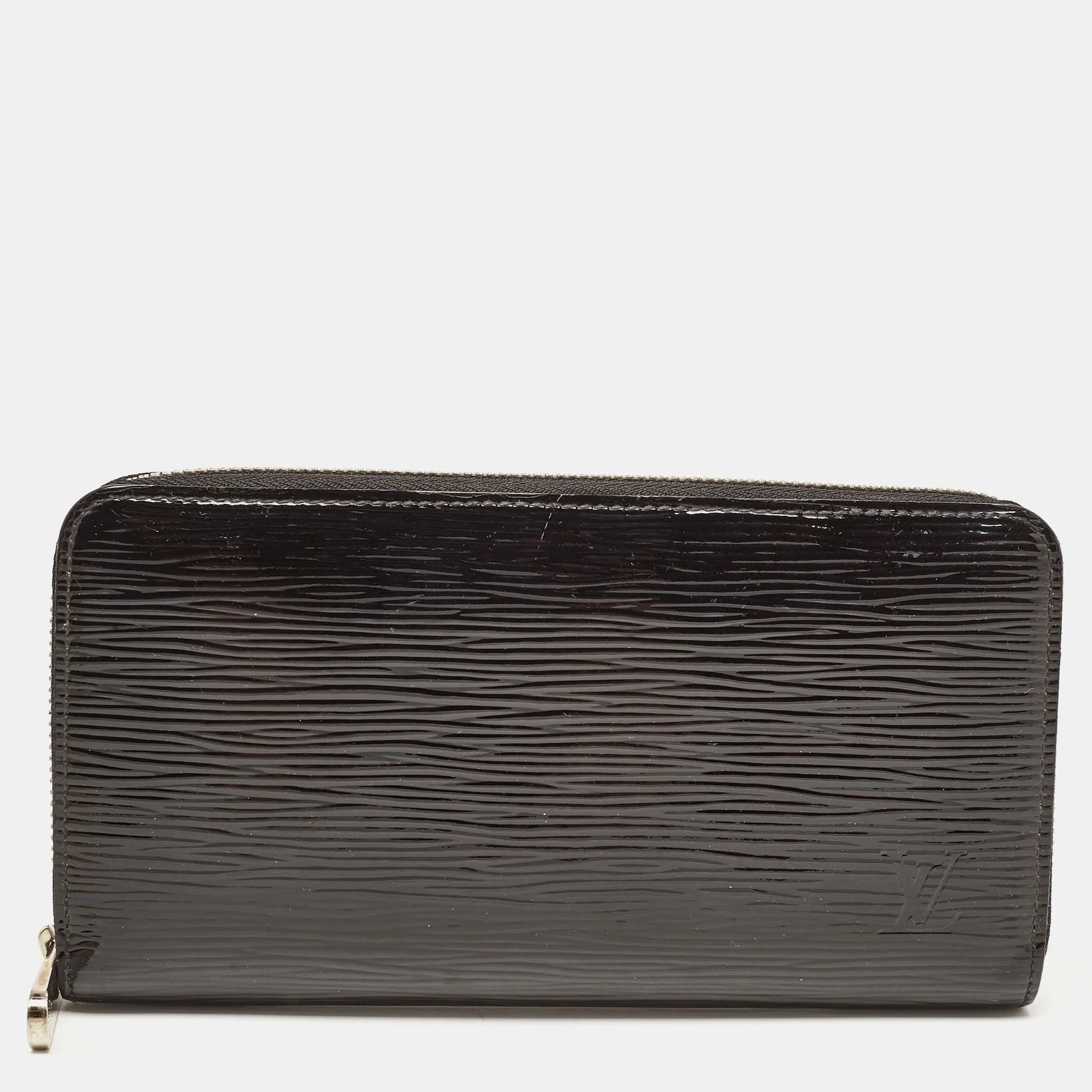 Black Electric Epi Leather Zippy Wallet