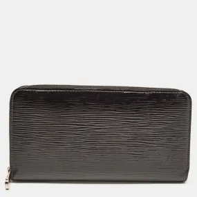 Black Electric Epi Leather Zippy Wallet