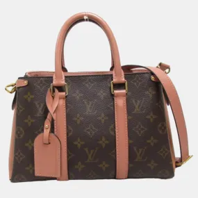 Brown Canvas and Leather BB Soufflot Satchel Bag
