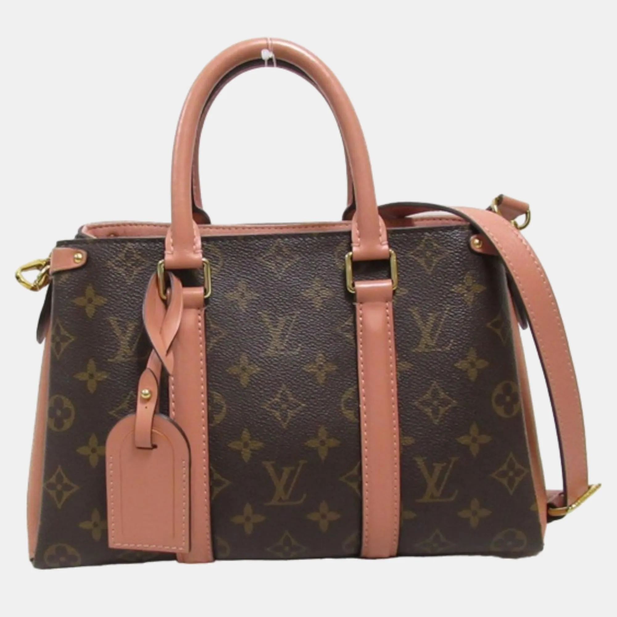 Brown Canvas and Leather BB Soufflot Satchel Bag