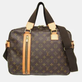 Brown Canvas Monogram Sac Bosphore Briefcase