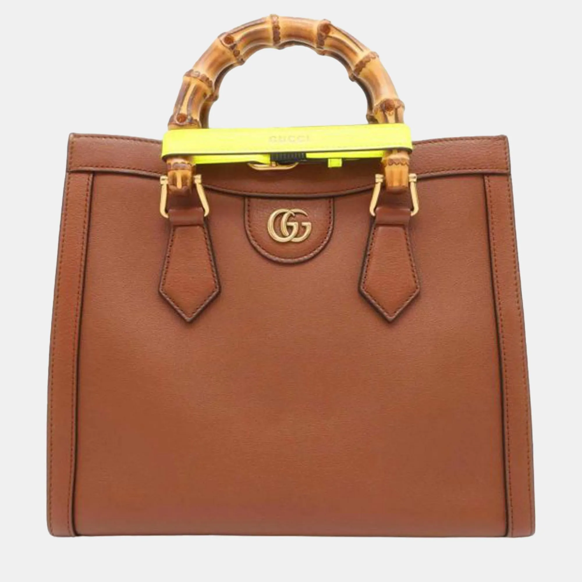 Brown Small Bamboo Diana Satchel