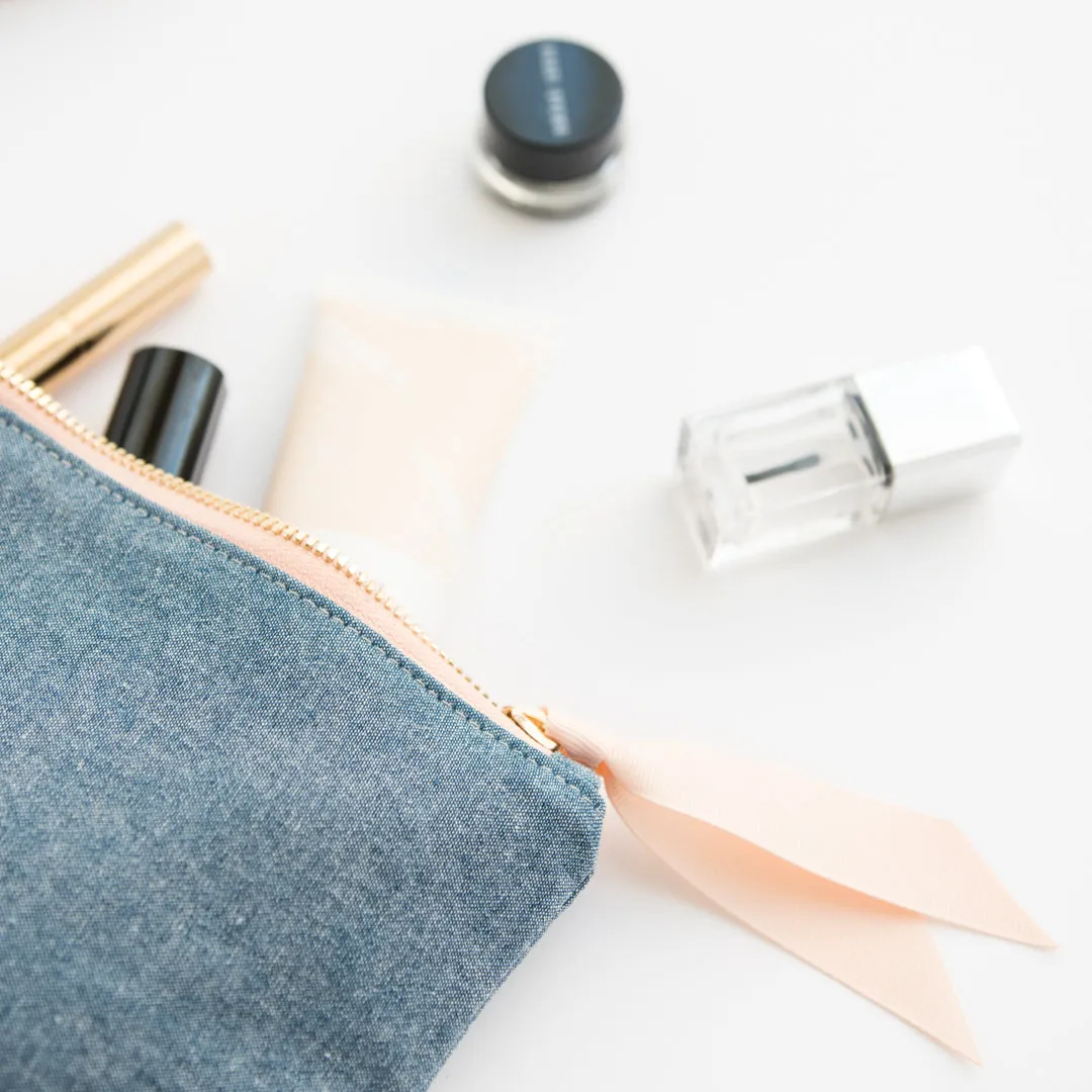 Chambray Signature Pouch