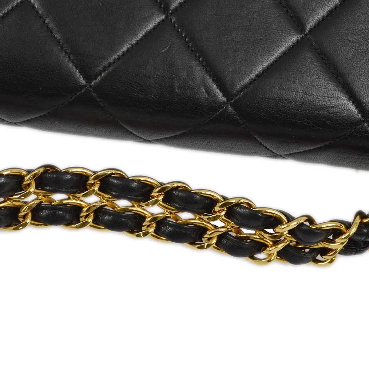 Chanel Black Lambskin Briefcase Business Handbag