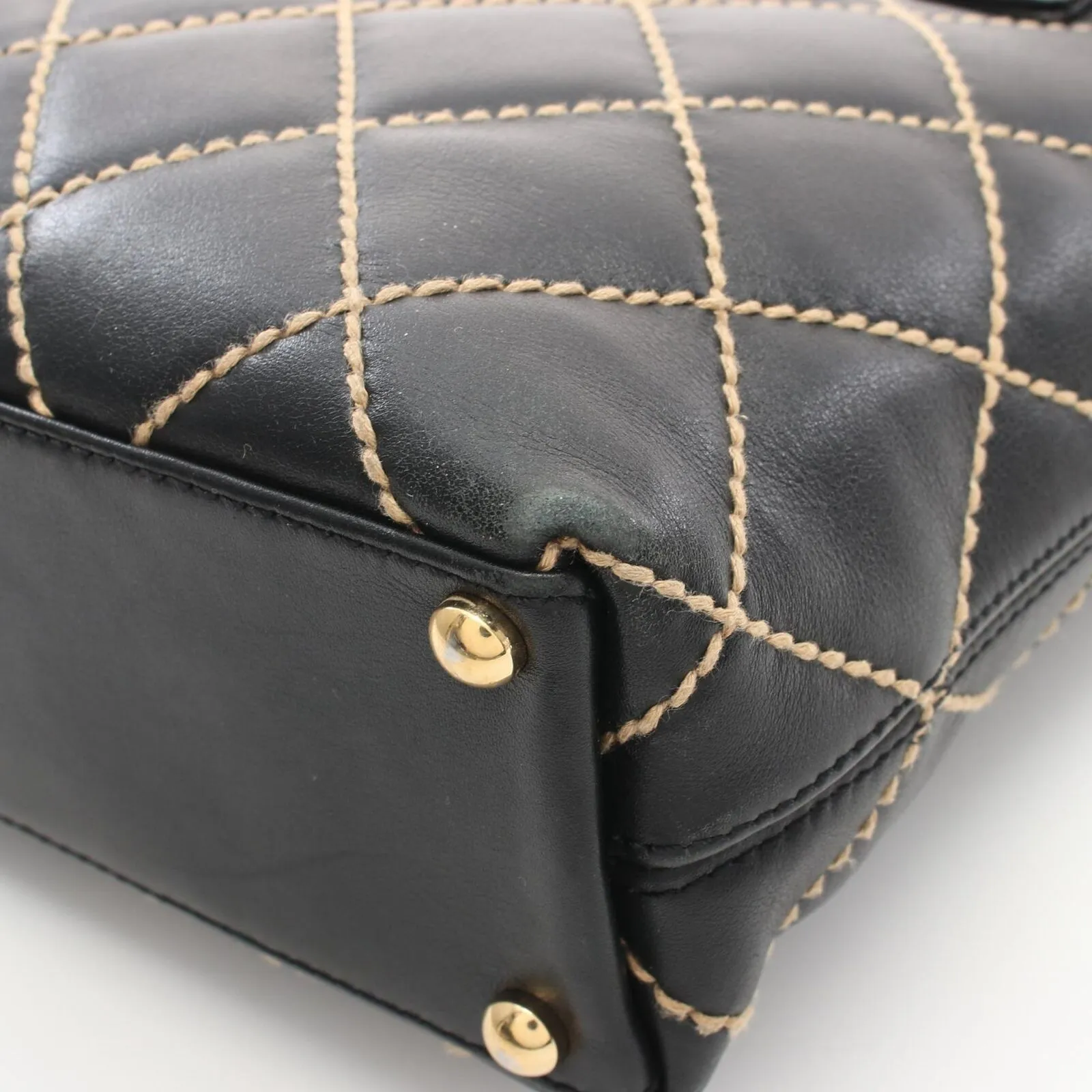 Chanel Cc Wild Stitch Tote Hand Bag