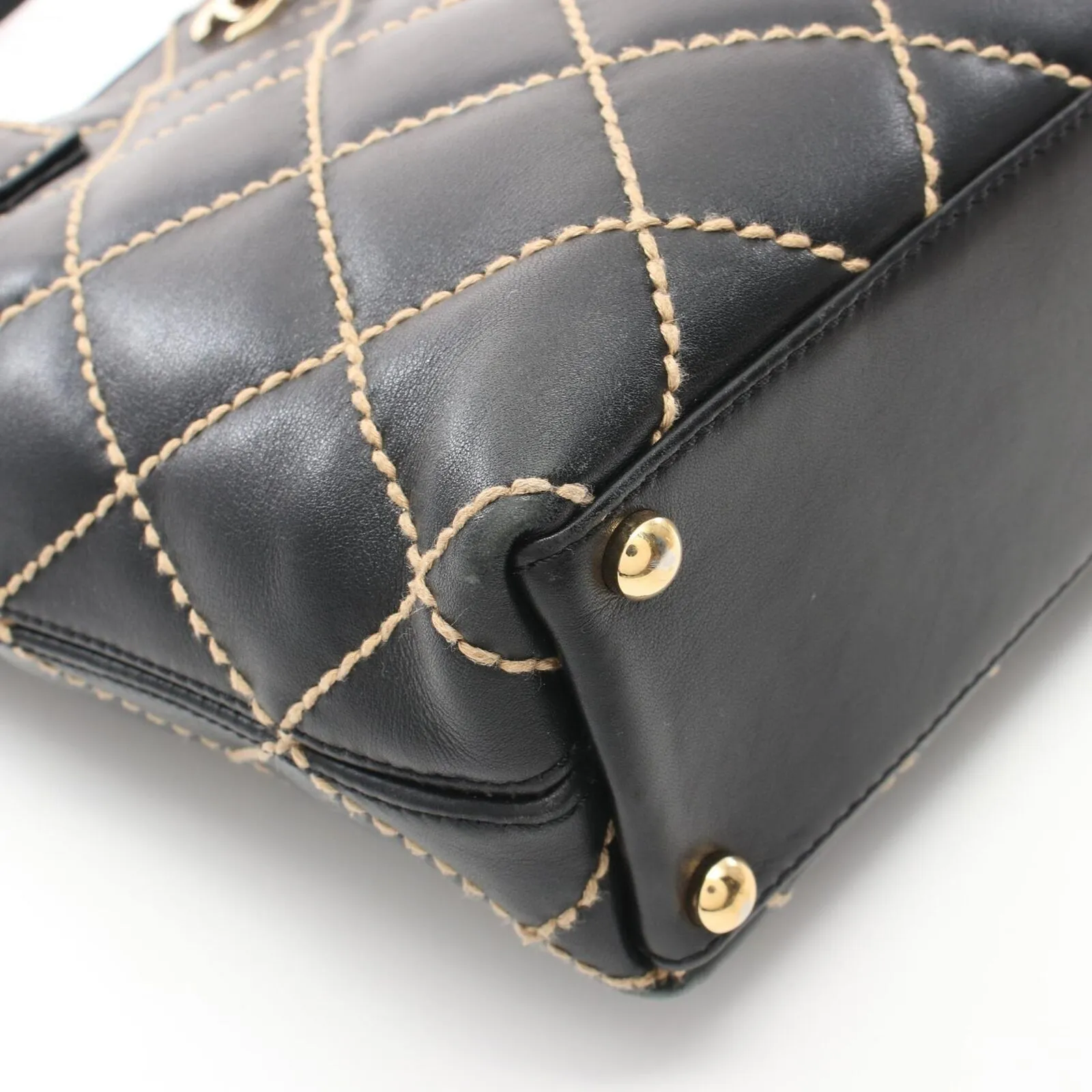 Chanel Cc Wild Stitch Tote Hand Bag
