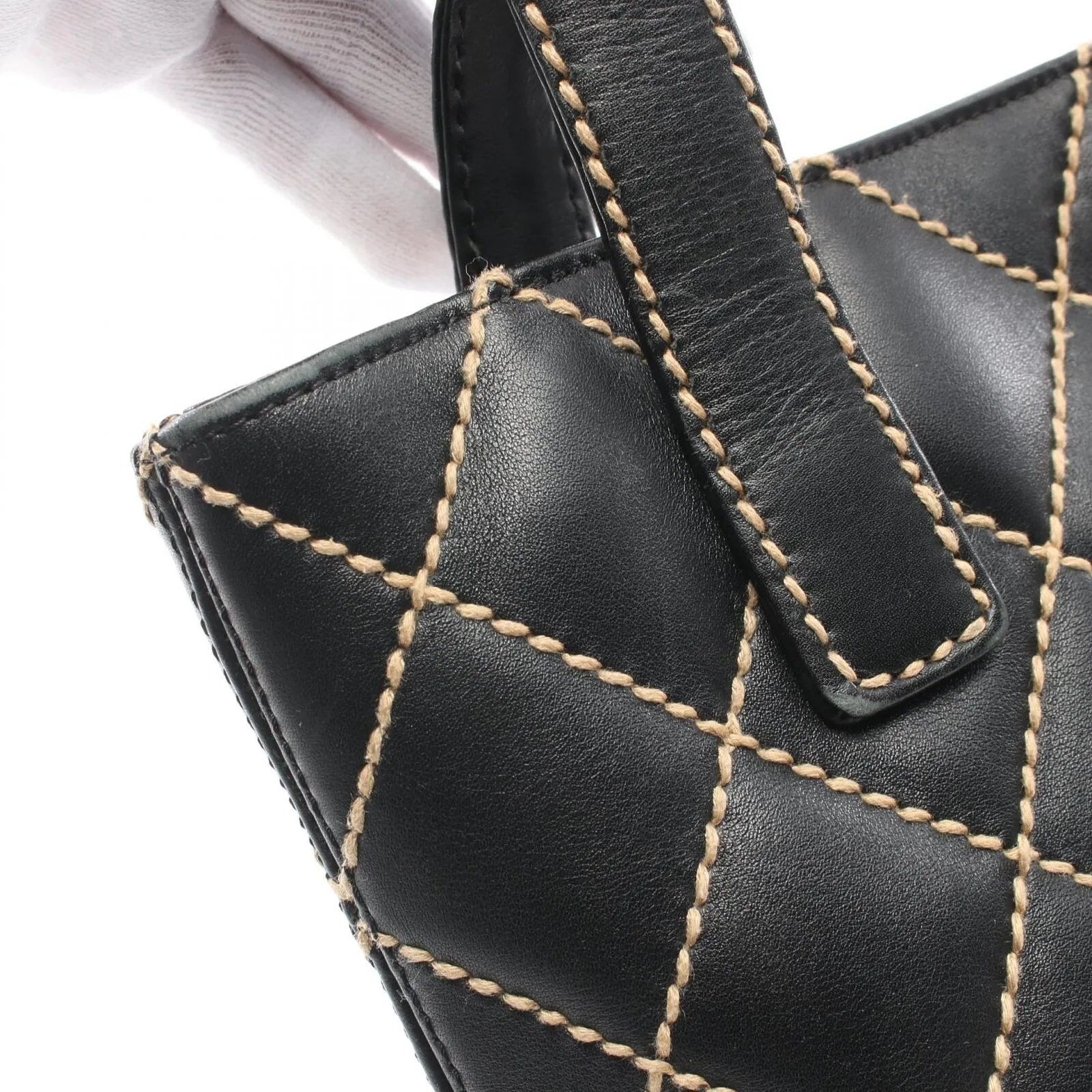 Chanel Cc Wild Stitch Tote Hand Bag