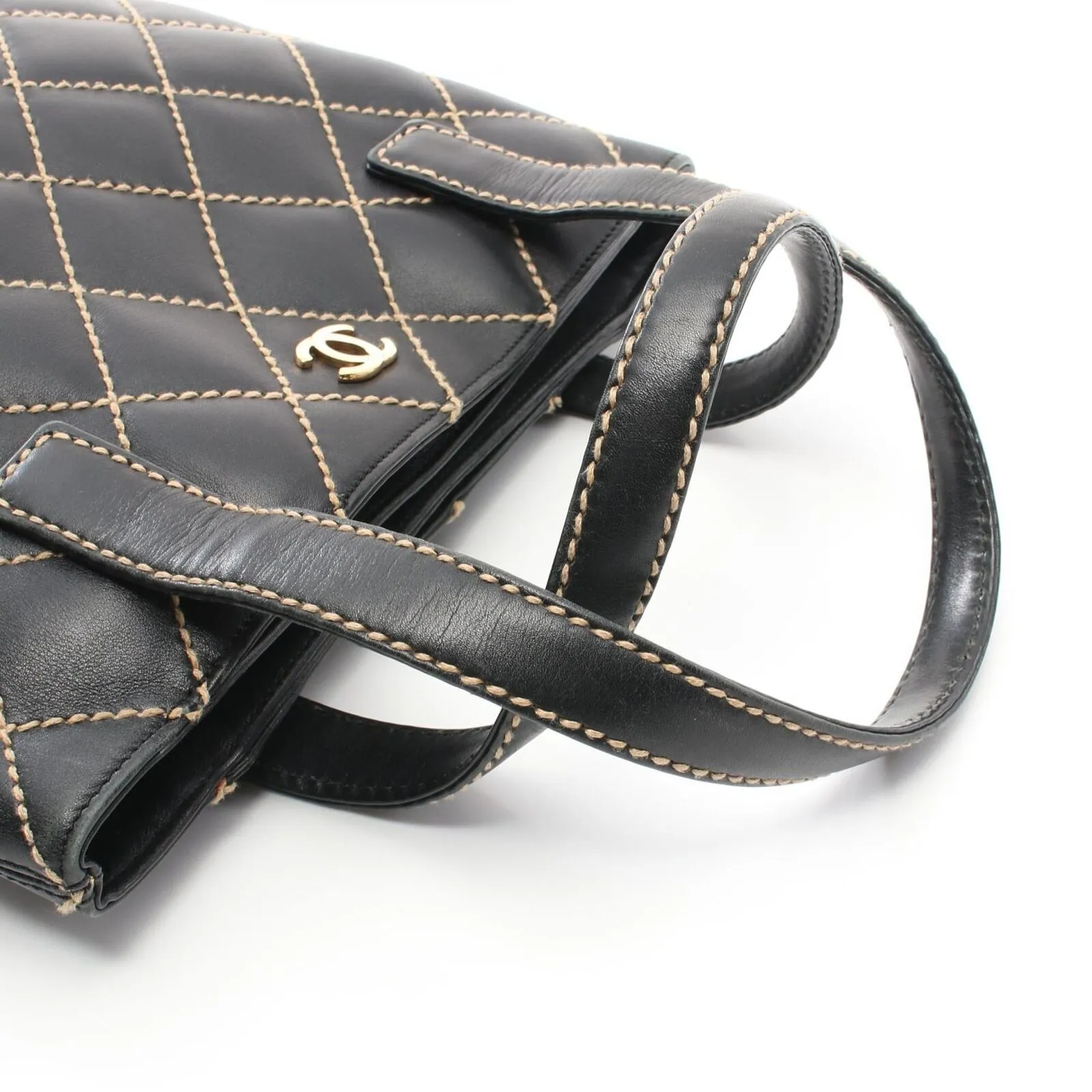 Chanel Cc Wild Stitch Tote Hand Bag