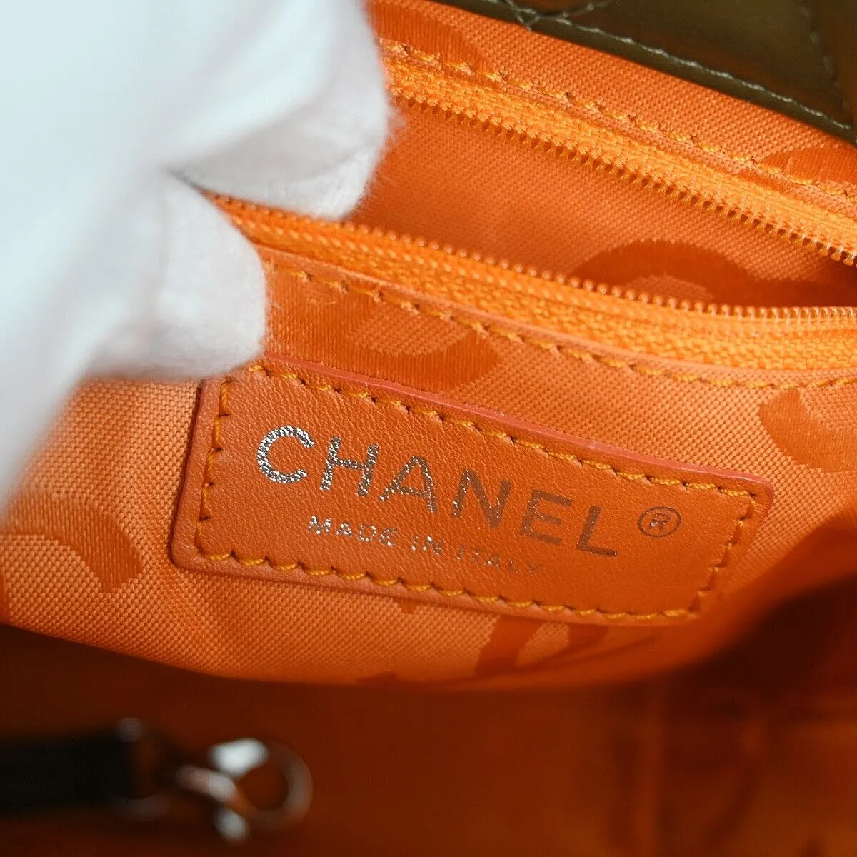 Chanel Khaki Calfskin Cambon Ligne Tote