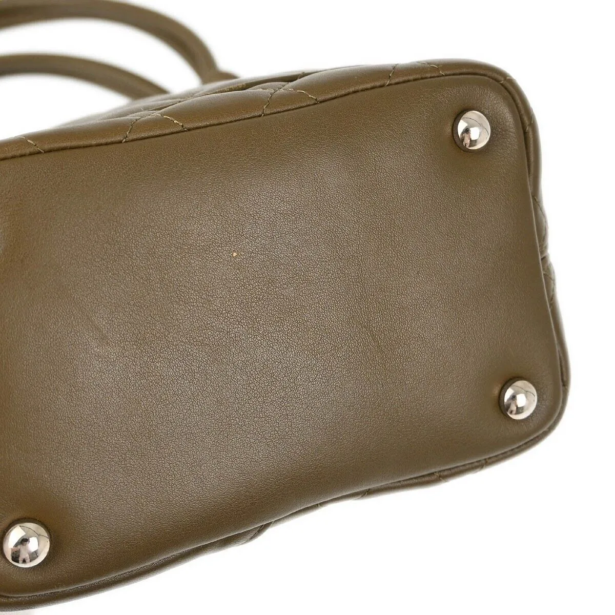 Chanel Khaki Calfskin Cambon Ligne Tote