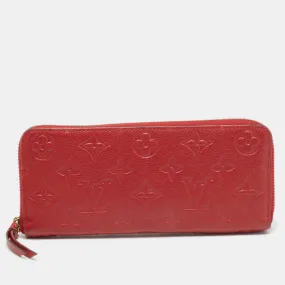 Cherry Monogram Empreinte Leather Clemence Wallet
