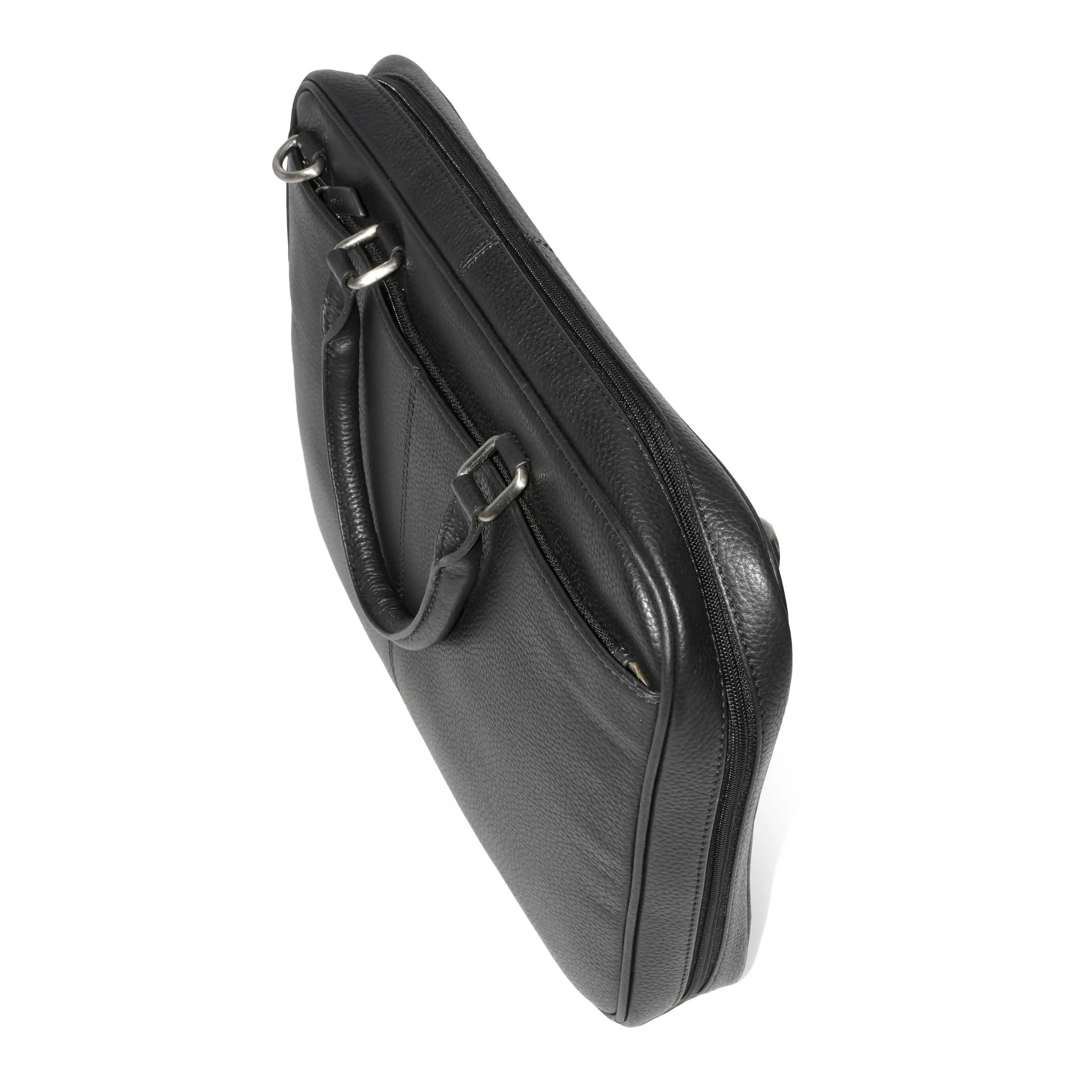 Chic Adjustable Leather Crossbody Messenger Bag for Professionals