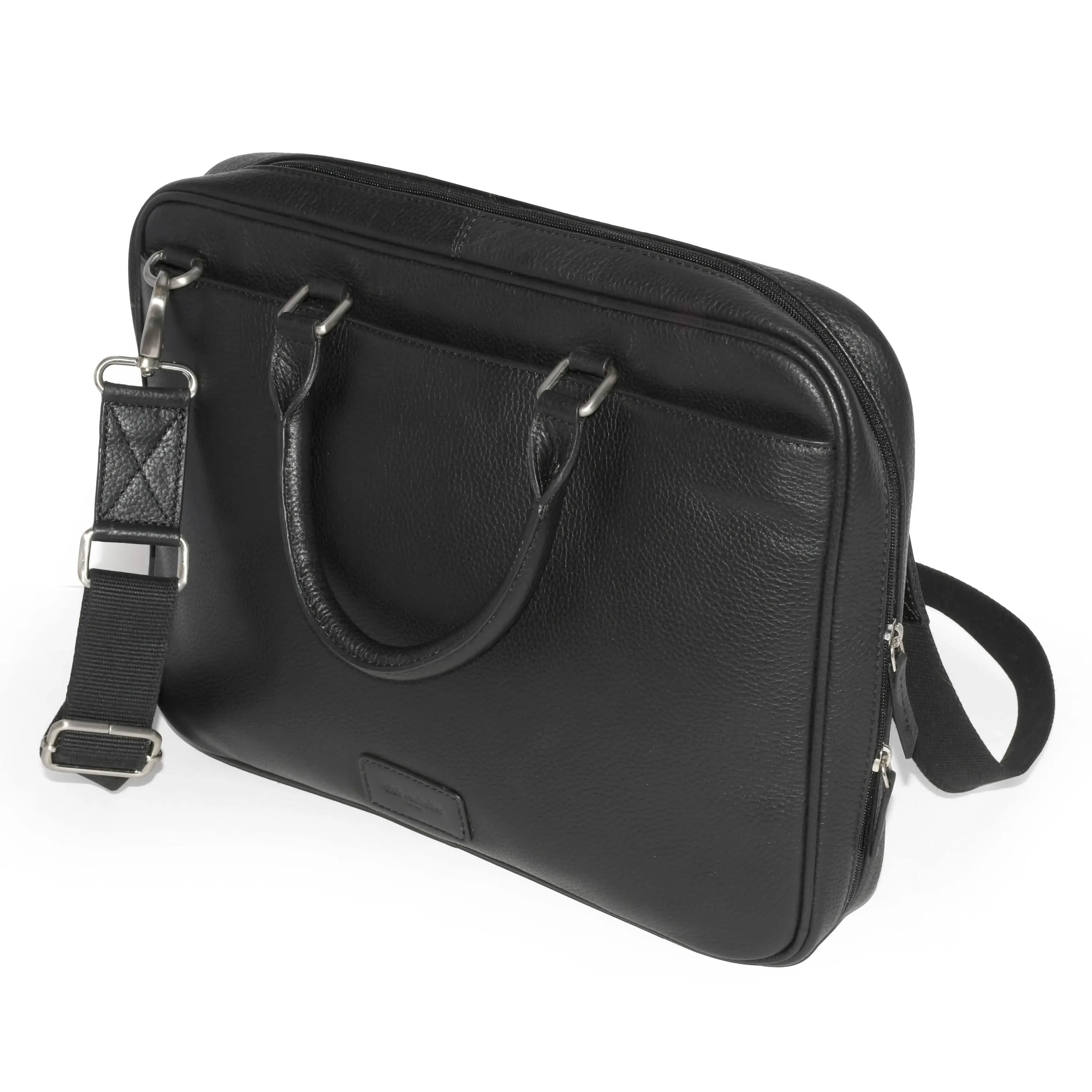 Chic Adjustable Leather Crossbody Messenger Bag for Professionals