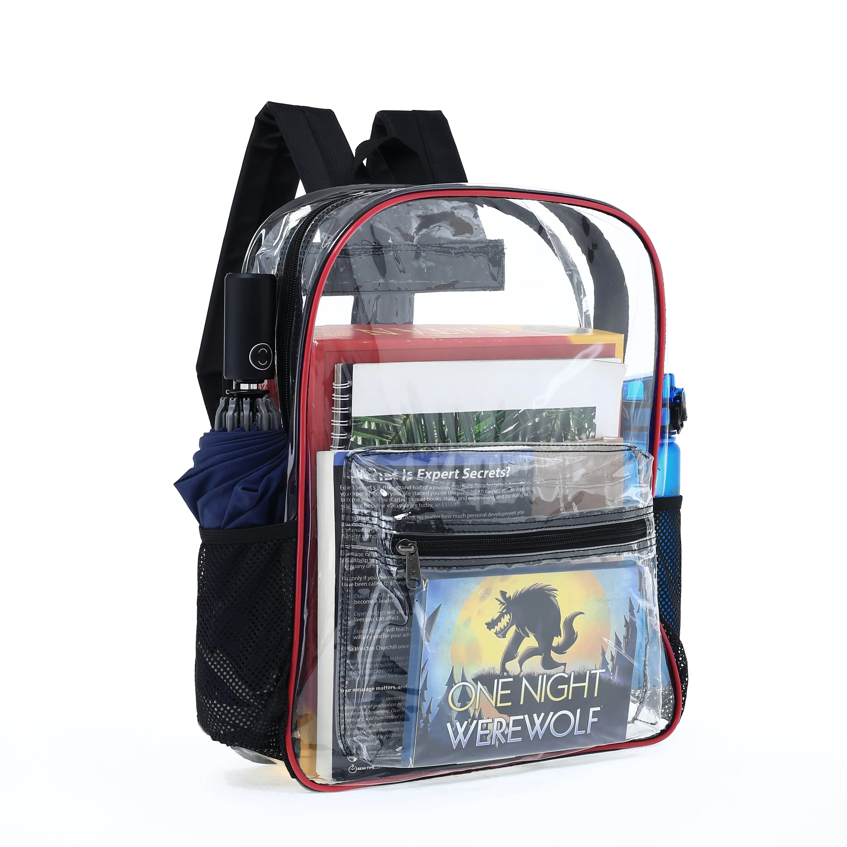 Clear Backpack Heavy Duty Transparent See Security Stadium Approved Through Book-bag