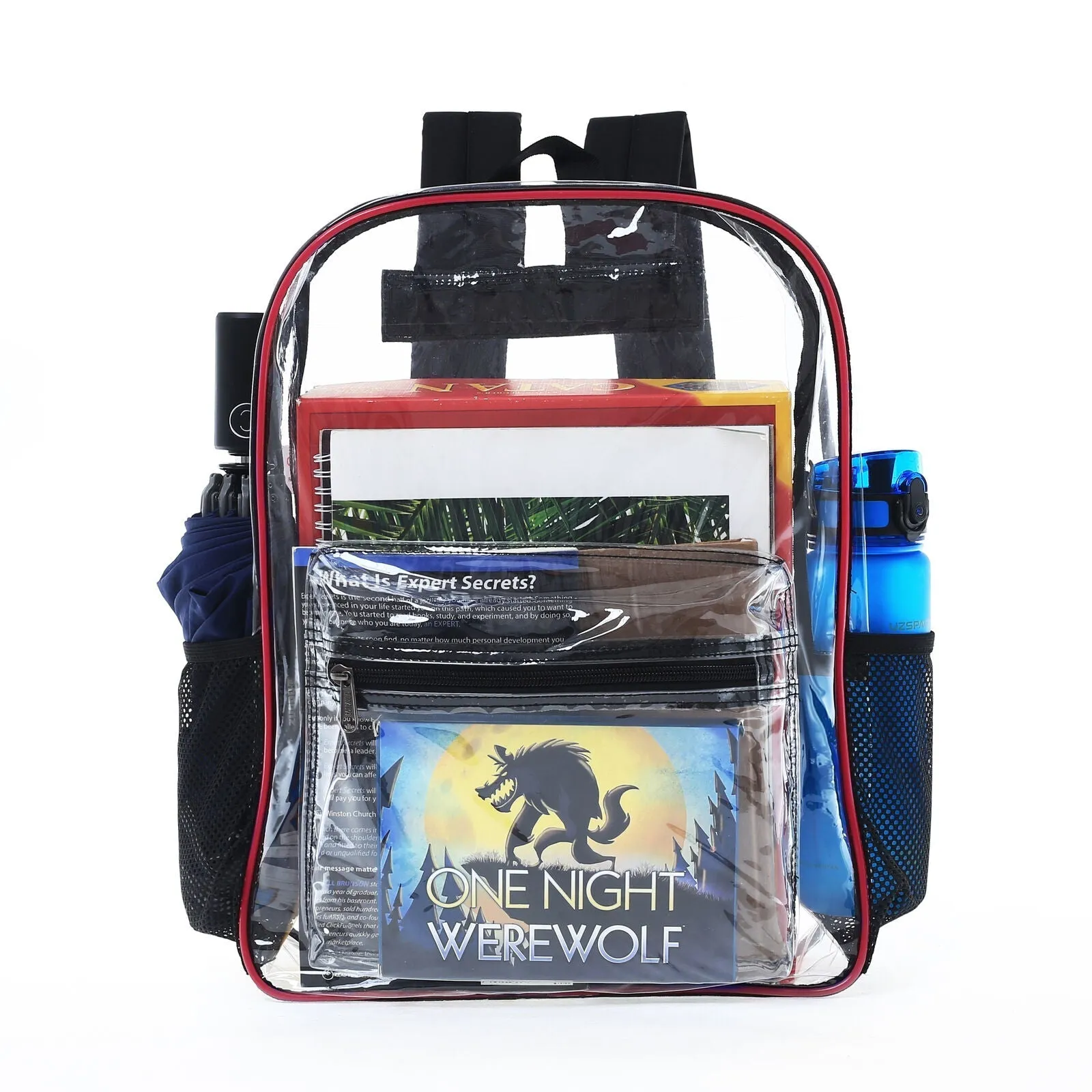 Clear Backpack Heavy Duty Transparent See Security Stadium Approved Through Book-bag