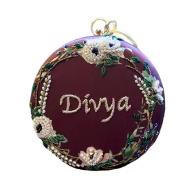 Customised Name Round Highlight Party Clutch