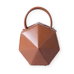 DIAMOND Iconic Cuero Tan Leather Handbag