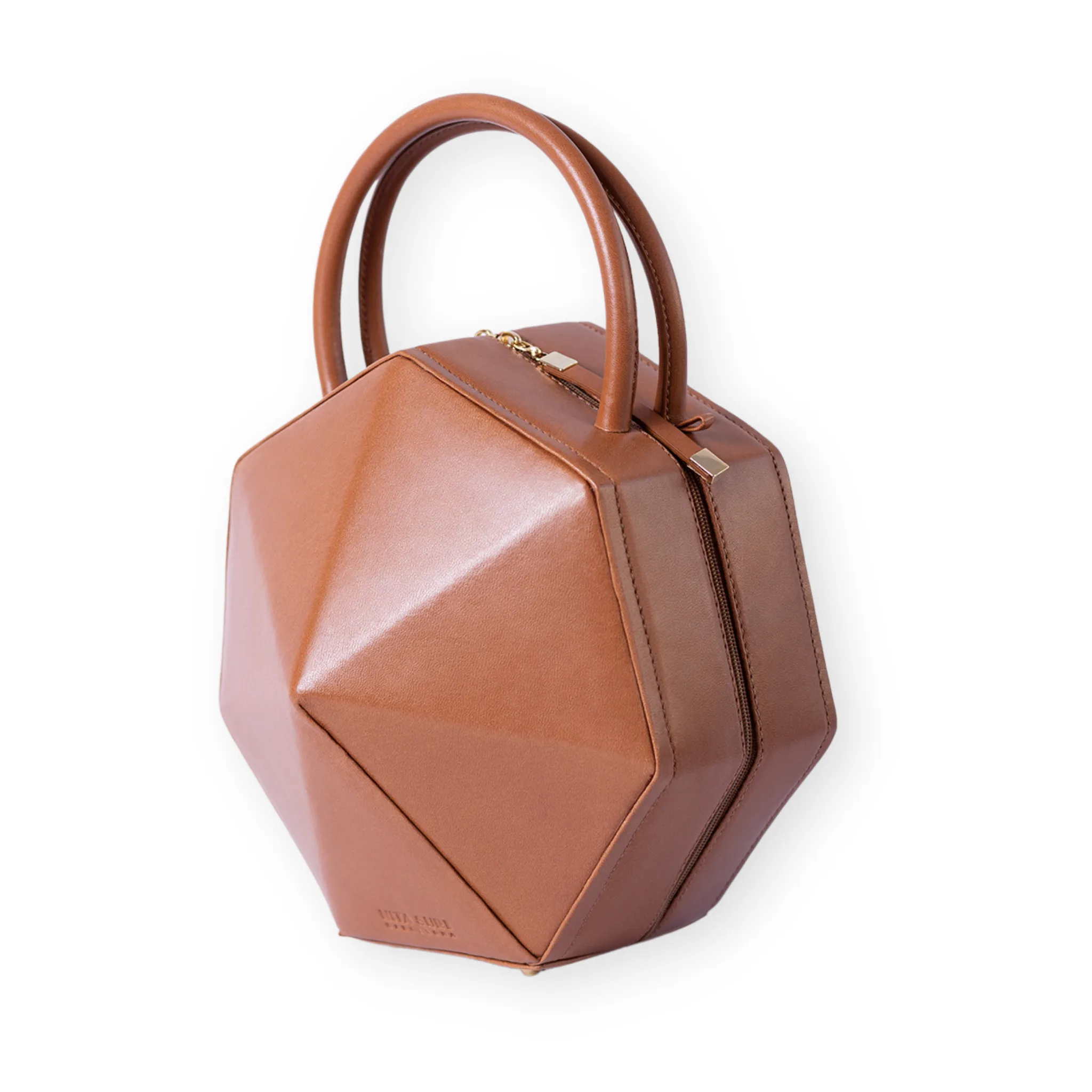 DIAMOND Iconic Cuero Tan Leather Handbag