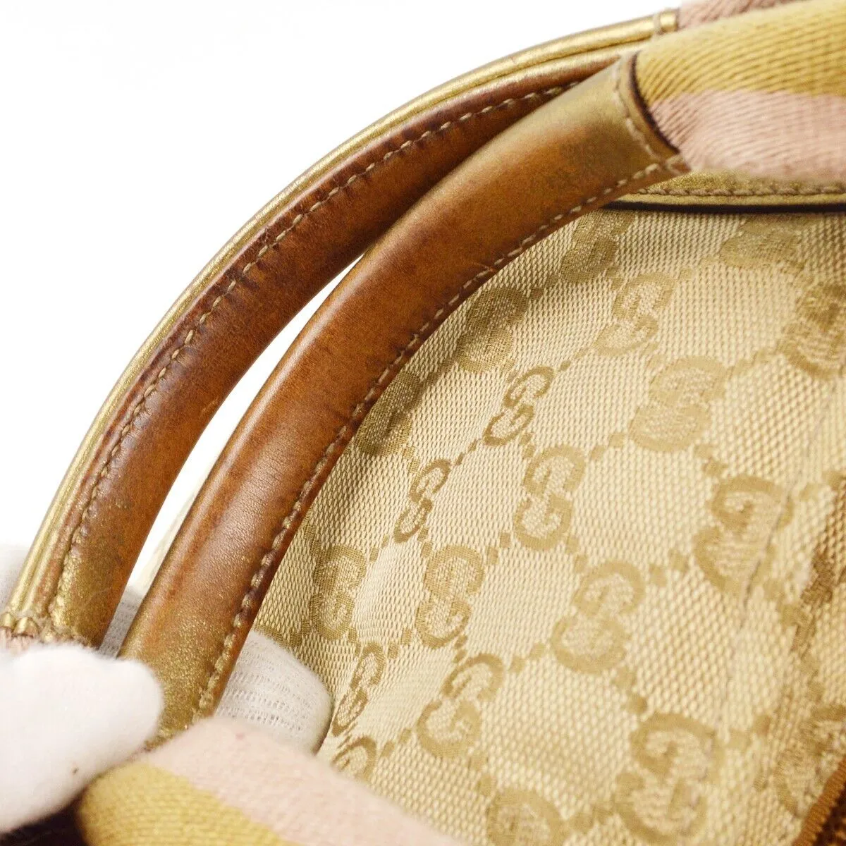 Gucci Beige Gold Gg Tote Handbag