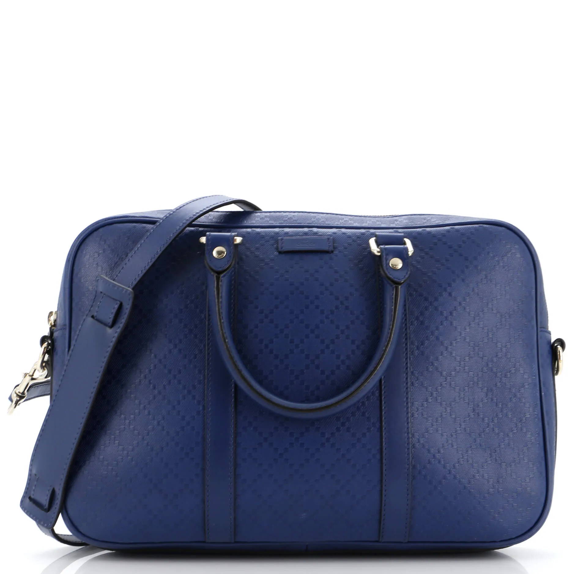 GUCCI Bright Convertible Briefcase Diamante Leather Medium