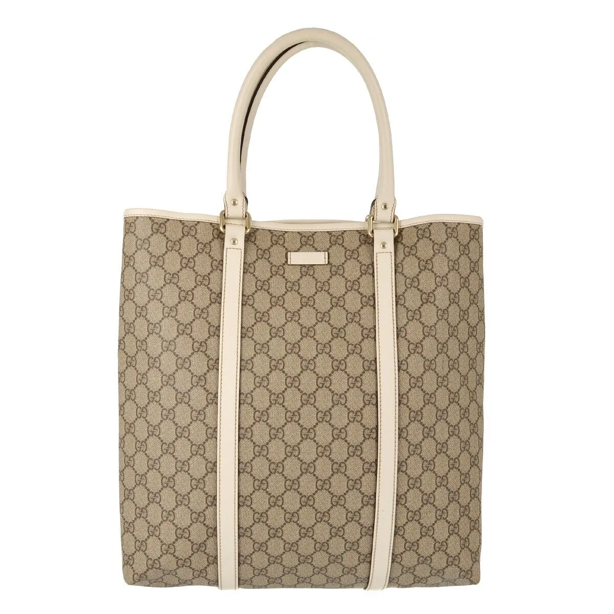 Gucci Gray White Gg Tote Handbag