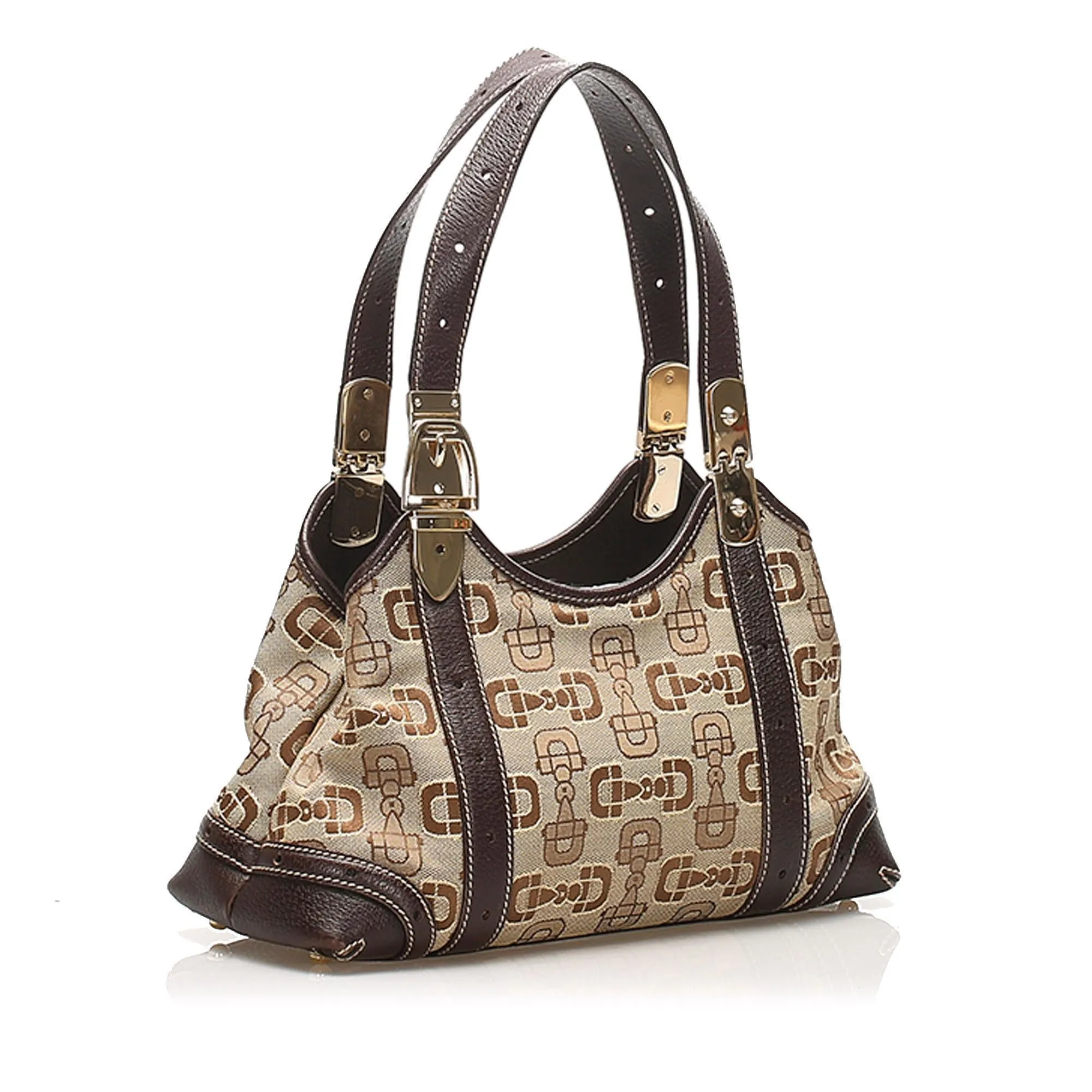 Gucci Horsebit Canvas Tote Bag (SHG-13910)