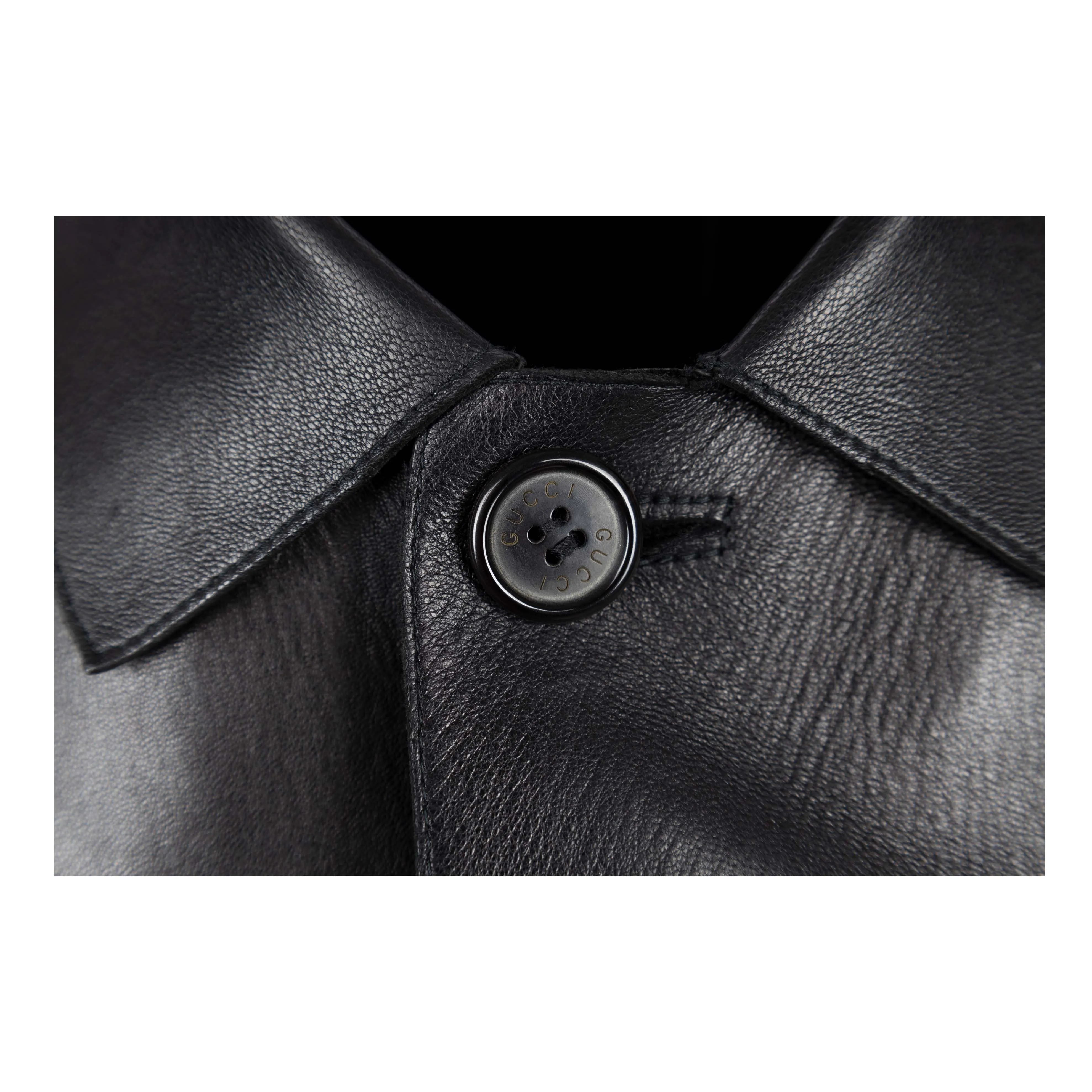 Gucci Leather Trench Coat - '00s