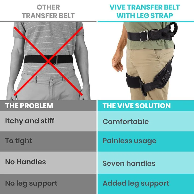 Heavy Duty Transfer Belt With Leg Straps