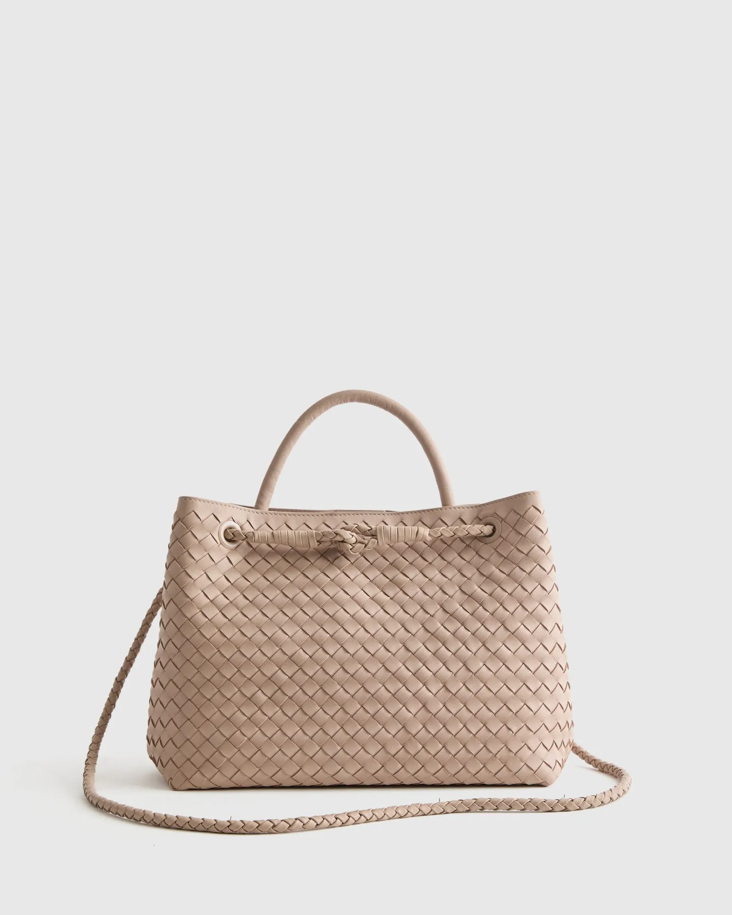 Italian Leather Handwoven Satchel