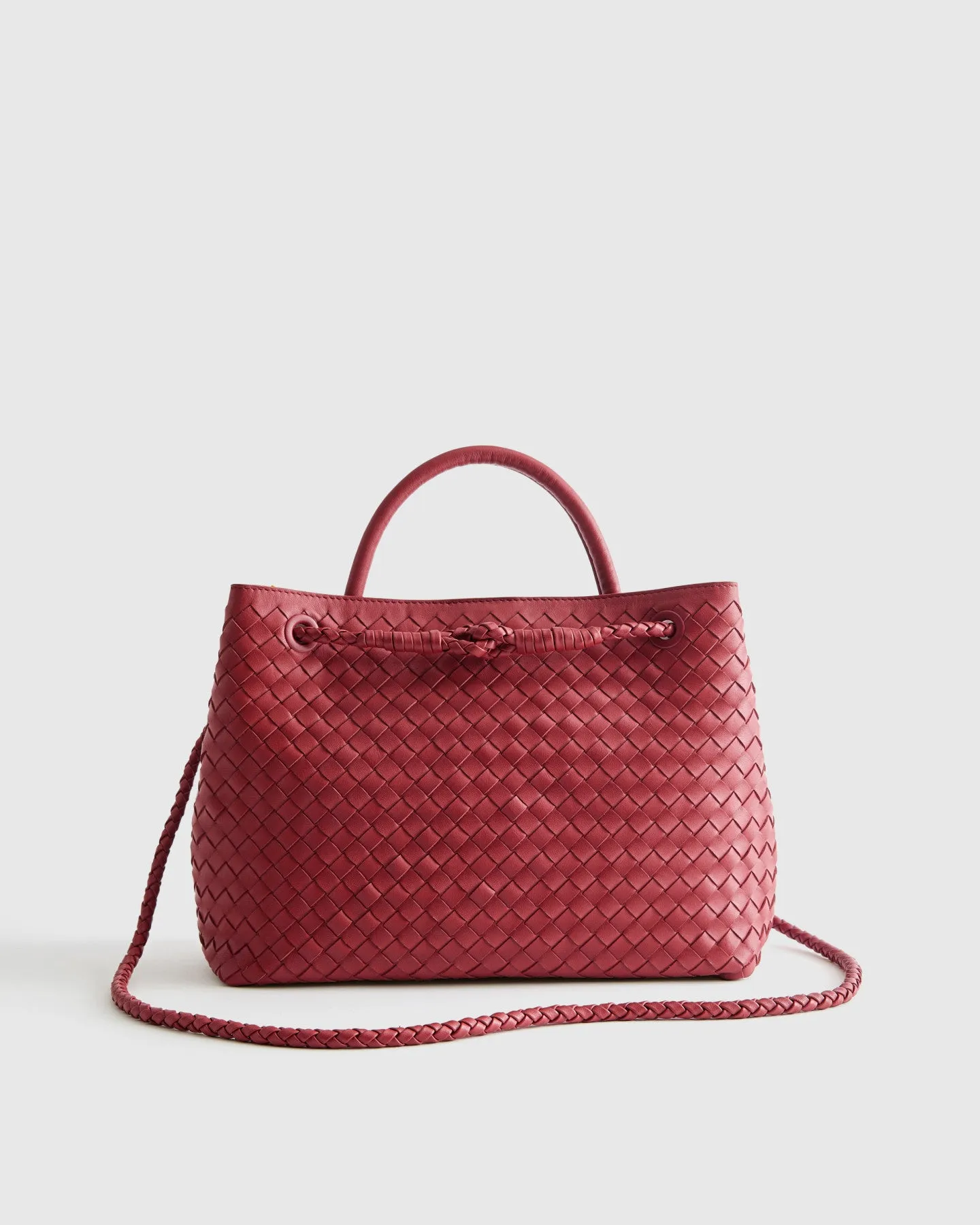Italian Leather Handwoven Satchel