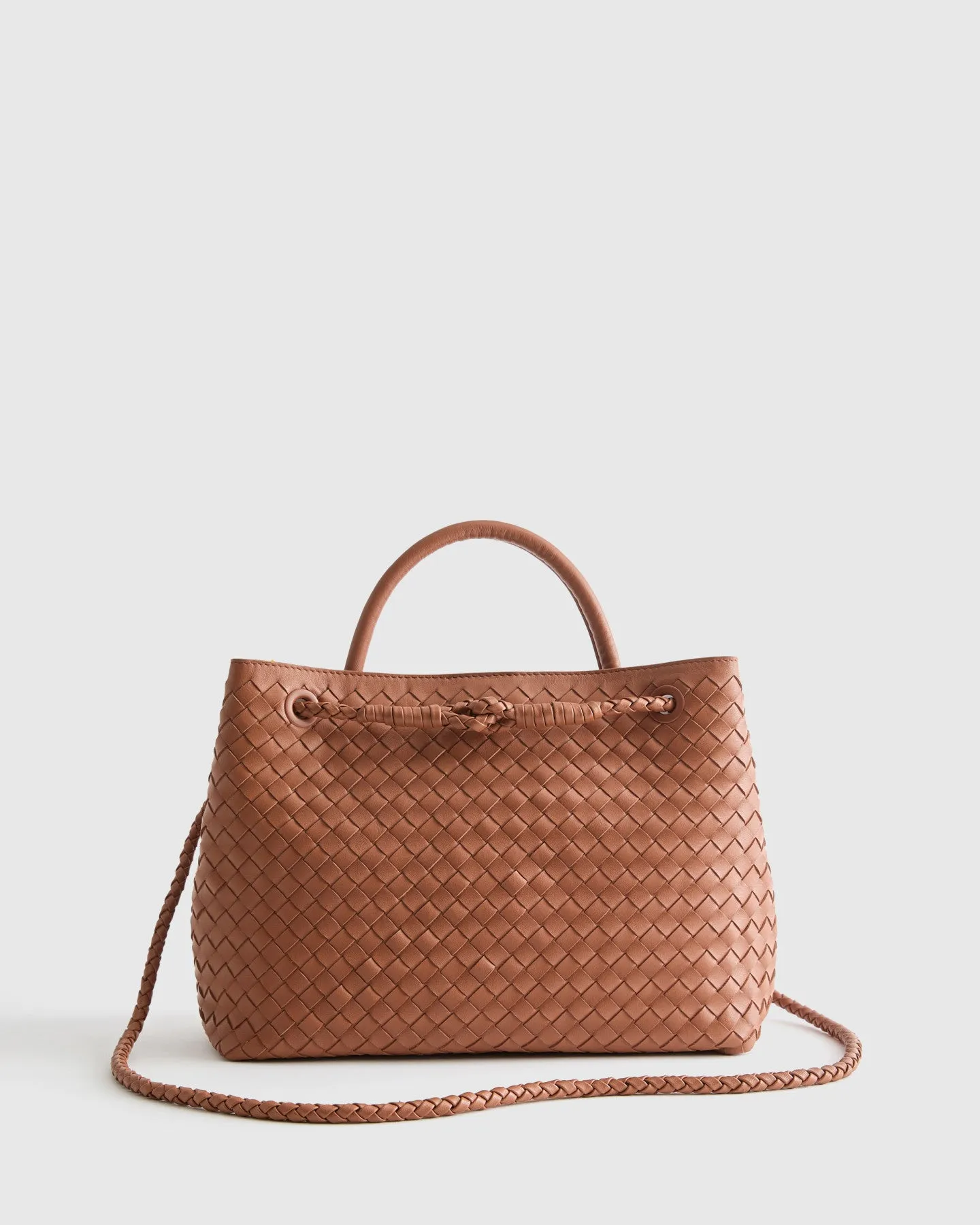 Italian Leather Handwoven Satchel