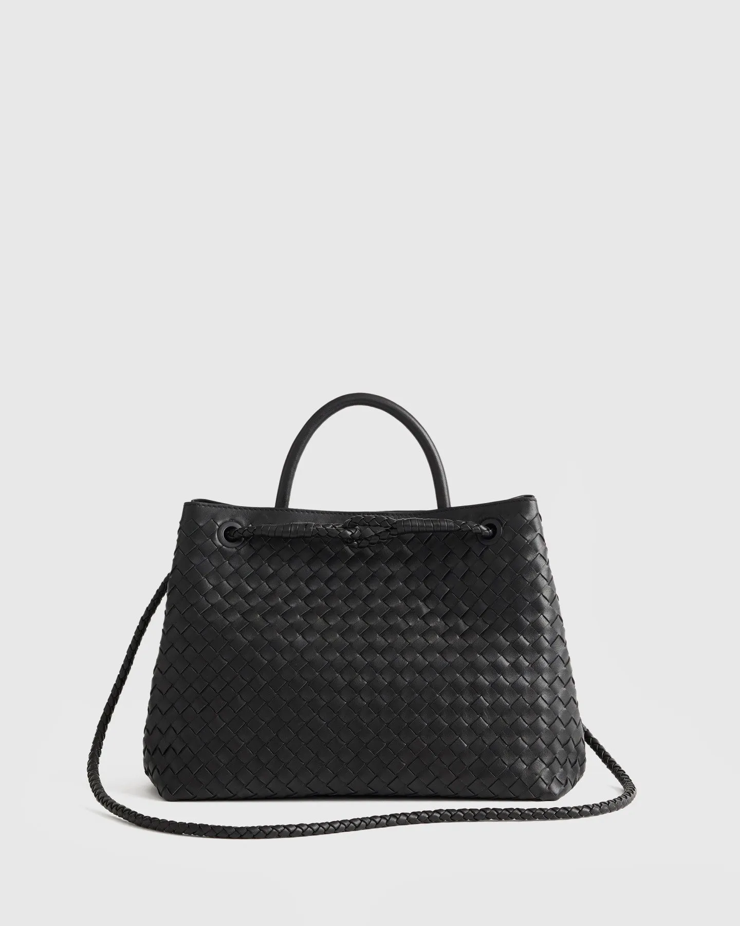 Italian Leather Handwoven Satchel