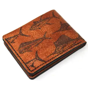 Leather Bill Fold Mens Wallet -  Offshore Slam