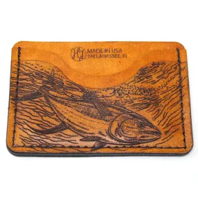 Leather Card Holder Mens Wallet -  Yellowfin Tuna