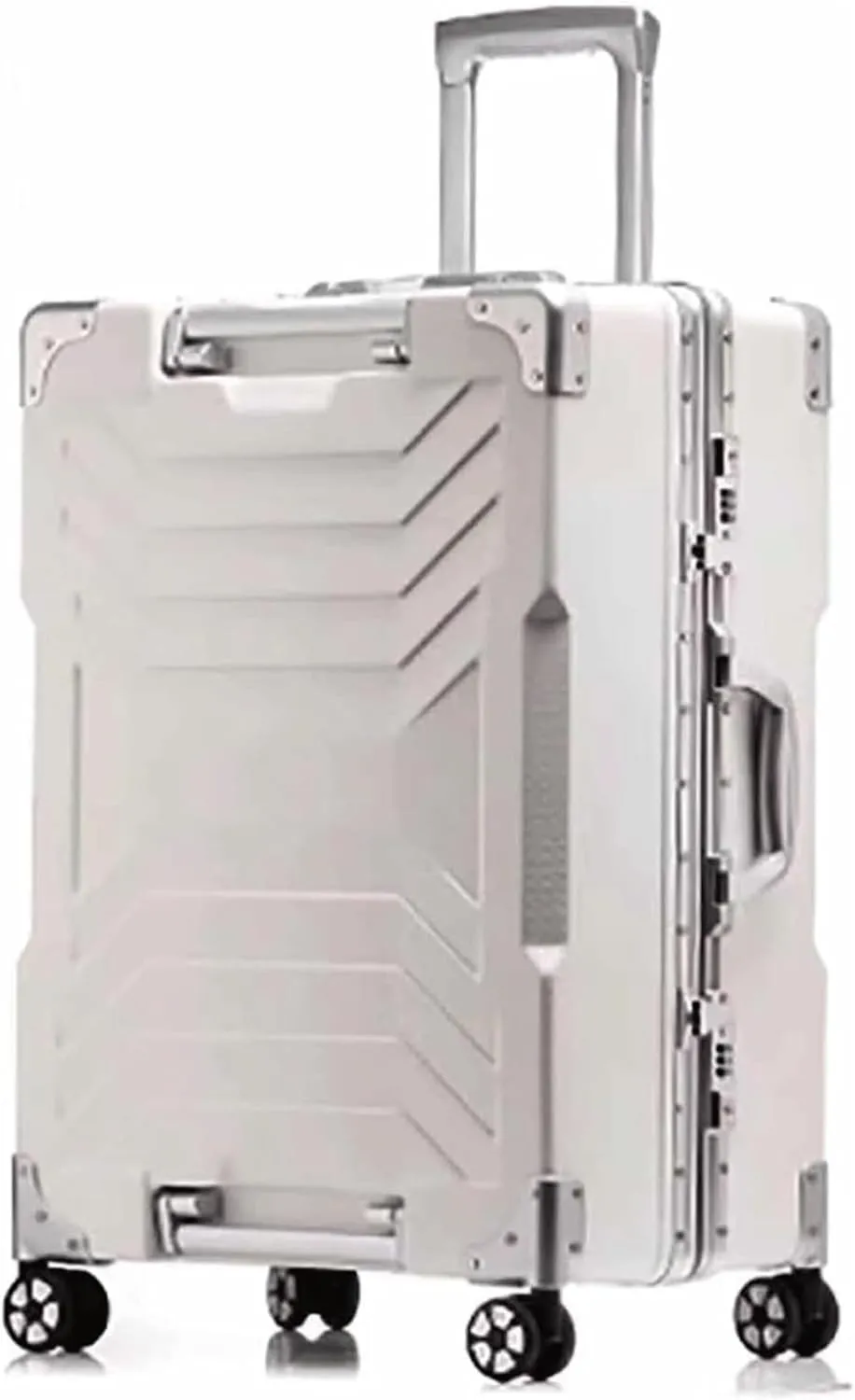 Luggage Suitcases With Wheels Large Capacity Luggage Safe And Reliable Tsa Customs Lock Suitcase Compression Luggage Travel(Silver,54 * 35 * 23CM)