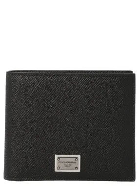 Men's Logo Plaque Wallet in Black | Size UNICA | BP3102AG219