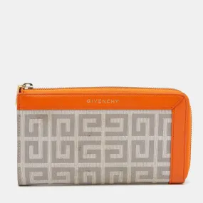 Orange/Grey Signature Canvas And Leather Wallet