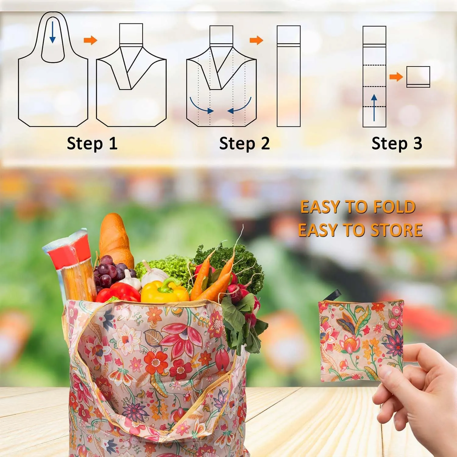 Reusable Grocery Bags, Versatile Tote Bag For Women Gift, Bulk Stylish Foldable Shopping Totes With Handles, Practical Use Ideal For Storage, Travel & Beach