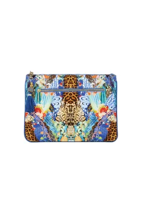 SMALL CANVAS CLUTCH SPACE COWGIRL