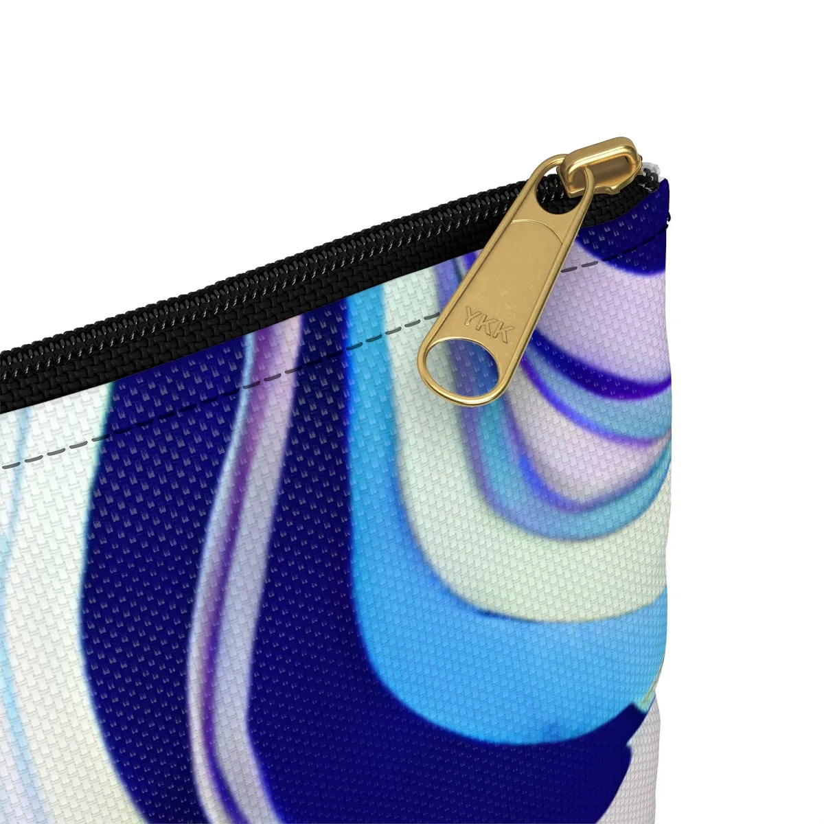 Stylish Blue & White Abstract Zippered Pouch