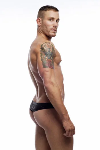 Stylish Pleather Zip Thong by Go Softwear