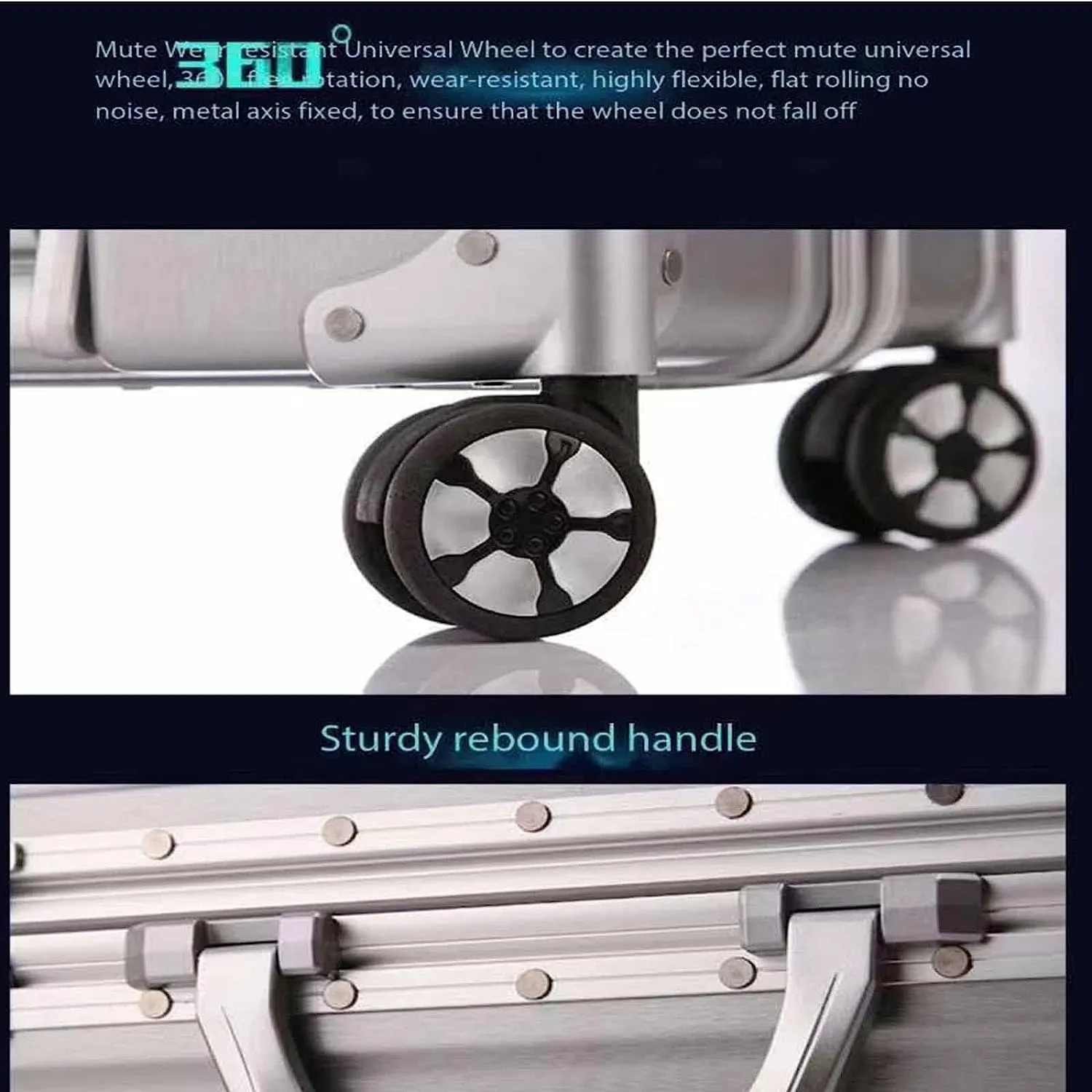 Suitcase with Wheels, Large Capacity Suitcase Safe and Reliable Lock Luggage Compression Suitcase,White 1-64 * 42 * 26CM (White 1 64 * 42 * 26CM)