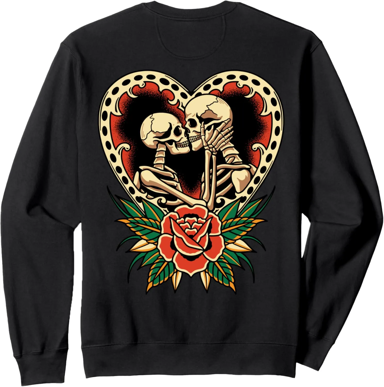The Lovers Skeletons Vintage Traditional Tattoo Retro Alt Sweatshirt