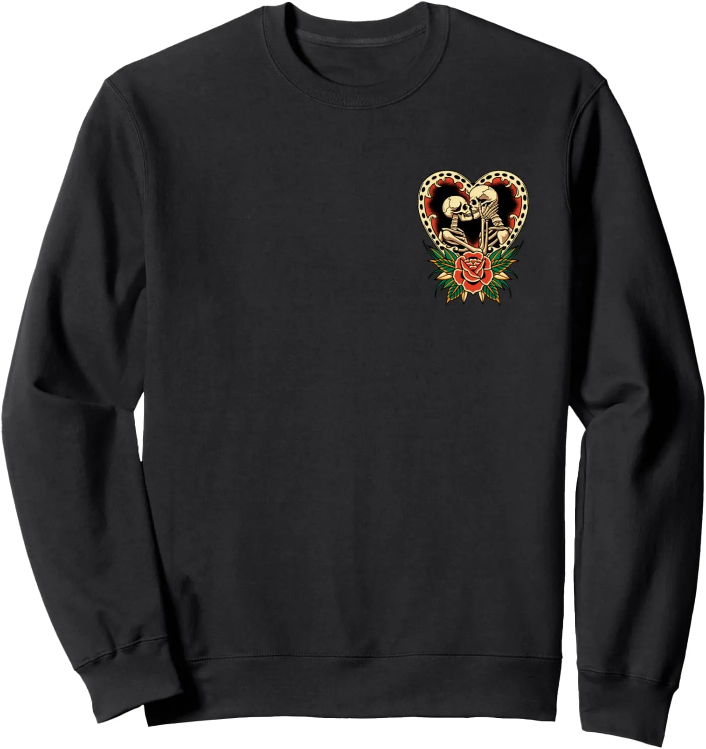 The Lovers Skeletons Vintage Traditional Tattoo Retro Alt Sweatshirt