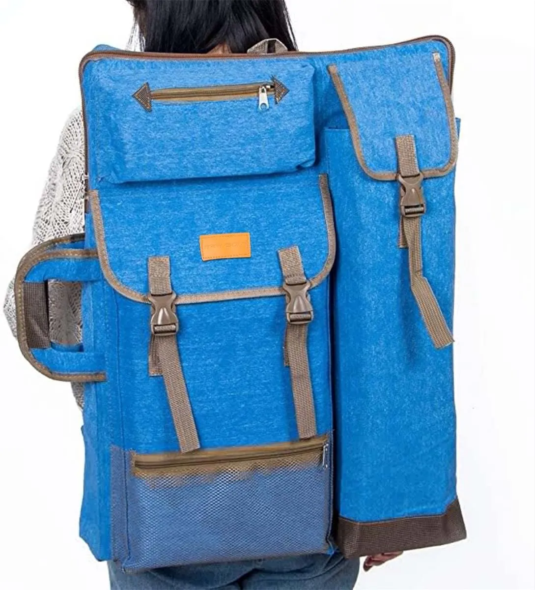 TRANSON Art Portfolio Case Artist Backpack Canvas Bag Large 26” x 19.5”